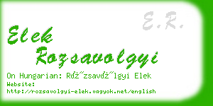 elek rozsavolgyi business card